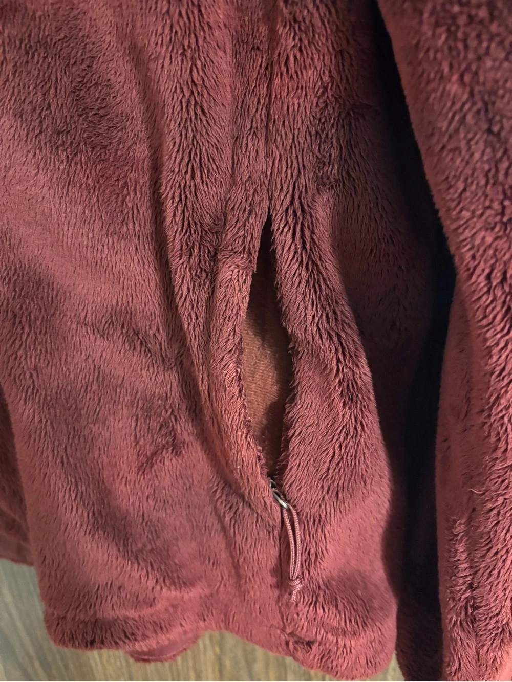 The North Face Women’s Red Plush Full-Zip Teddy Jacket